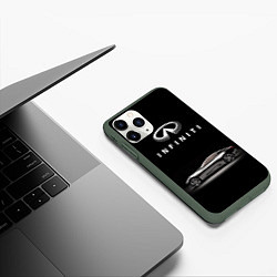 Чехол iPhone 11 Pro матовый Infiniti, цвет: 3D-темно-зеленый — фото 2