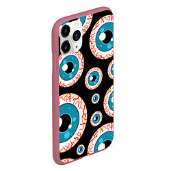 Чехол iPhone 11 Pro матовый Глаза, цвет: 3D-малиновый — фото 2