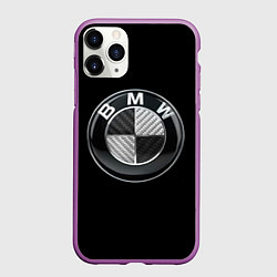 Чехол iPhone 11 Pro матовый BMW - emblem, цвет: 3D-фиолетовый