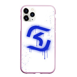 Чехол iPhone 11 Pro матовый SK Gaming: White collection, цвет: 3D-розовый