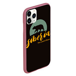 Чехол iPhone 11 Pro матовый Siberia: Land of Bears, цвет: 3D-малиновый — фото 2
