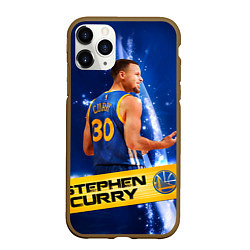 Чехол iPhone 11 Pro матовый Golden State Warriors 8, цвет: 3D-коричневый