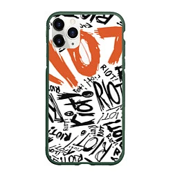 Чехол iPhone 11 Pro матовый Paramore: Riot, цвет: 3D-темно-зеленый