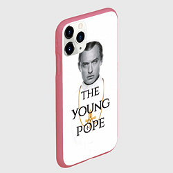Чехол iPhone 11 Pro матовый The Young Pope, цвет: 3D-малиновый — фото 2