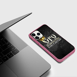 Чехол iPhone 11 Pro матовый Его величество Константин, цвет: 3D-малиновый — фото 2