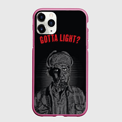 Чехол iPhone 11 Pro матовый Gotta light?, цвет: 3D-малиновый