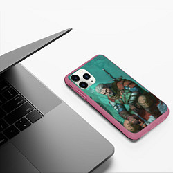 Чехол iPhone 11 Pro матовый Forest, цвет: 3D-малиновый — фото 2