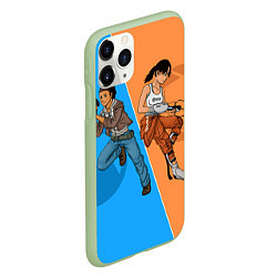 Чехол iPhone 11 Pro матовый Half-Portal, цвет: 3D-салатовый — фото 2