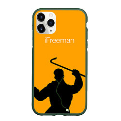Чехол iPhone 11 Pro матовый IFreeman, цвет: 3D-темно-зеленый