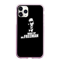 Чехол iPhone 11 Pro матовый Wake up Mr. Freeman, цвет: 3D-розовый