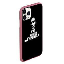 Чехол iPhone 11 Pro матовый Wake up Mr. Freeman, цвет: 3D-малиновый — фото 2