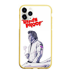 Чехол iPhone 11 Pro матовый Death proof, цвет: 3D-желтый