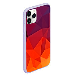 Чехол iPhone 11 Pro матовый Geometric, цвет: 3D-светло-сиреневый — фото 2