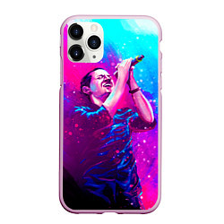 Чехол iPhone 11 Pro матовый Chester Bennington: Colors, цвет: 3D-розовый