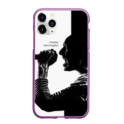 Чехол iPhone 11 Pro матовый Bennington Rock, цвет: 3D-фиолетовый