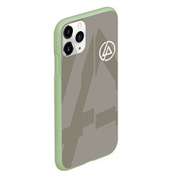 Чехол iPhone 11 Pro матовый Linkin Park: Grey style, цвет: 3D-салатовый — фото 2