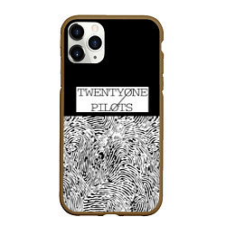 Чехол iPhone 11 Pro матовый Twenty one pilots: Duo colour, цвет: 3D-коричневый