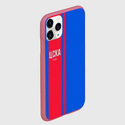Чехол iPhone 11 Pro матовый ЦСКА Форма, цвет: 3D-малиновый — фото 2