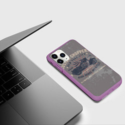Чехол iPhone 11 Pro матовый Мотоцикл-5, цвет: 3D-фиолетовый — фото 2