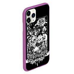 Чехол iPhone 11 Pro матовый Dethklok: Metalocalypse, цвет: 3D-фиолетовый — фото 2