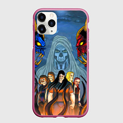 Чехол iPhone 11 Pro матовый Dethklok: Heroes, цвет: 3D-малиновый