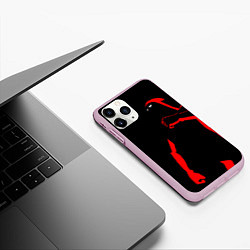 Чехол iPhone 11 Pro матовый Dethklok: Dark Man, цвет: 3D-розовый — фото 2
