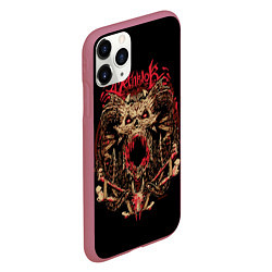 Чехол iPhone 11 Pro матовый Dethklok: Demon witch, цвет: 3D-малиновый — фото 2