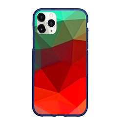 Чехол iPhone 11 Pro матовый Abstraction colorise, цвет: 3D-тёмно-синий