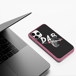 Чехол iPhone 11 Pro матовый Paul Pogba: Dab, цвет: 3D-малиновый — фото 2