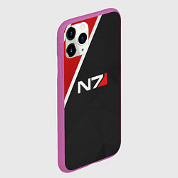 Чехол iPhone 11 Pro матовый N7 Space, цвет: 3D-фиолетовый — фото 2