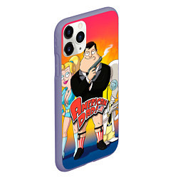 Чехол iPhone 11 Pro матовый American Dad, цвет: 3D-серый — фото 2