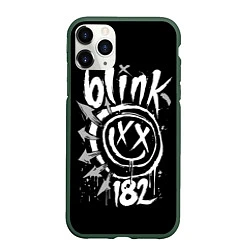 Чехол iPhone 11 Pro матовый Blink-182, цвет: 3D-темно-зеленый