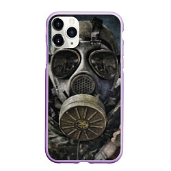 Чехол iPhone 11 Pro матовый STALKER: Mask, цвет: 3D-сиреневый