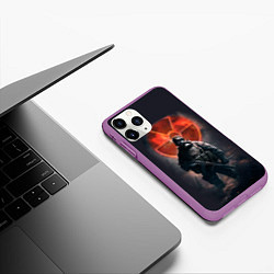 Чехол iPhone 11 Pro матовый STALKER: Red Sun, цвет: 3D-фиолетовый — фото 2