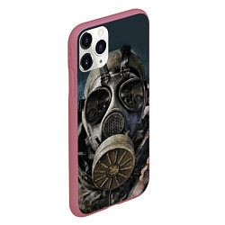 Чехол iPhone 11 Pro матовый STALKER: Mask, цвет: 3D-малиновый — фото 2