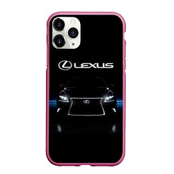 Чехол iPhone 11 Pro матовый Lexus, цвет: 3D-малиновый