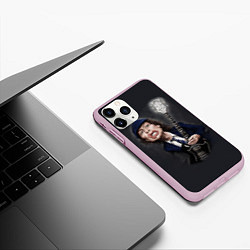 Чехол iPhone 11 Pro матовый AC/DC: Guitarist, цвет: 3D-розовый — фото 2
