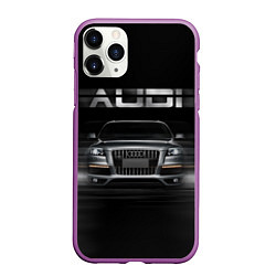 Чехол iPhone 11 Pro матовый Audi Q7 скорость, цвет: 3D-фиолетовый