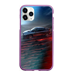 Чехол iPhone 11 Pro матовый Subaru, цвет: 3D-фиолетовый