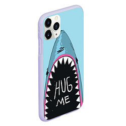 Чехол iPhone 11 Pro матовый Shark: Hug me, цвет: 3D-светло-сиреневый — фото 2