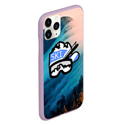 Чехол iPhone 11 Pro матовый SKI, цвет: 3D-сиреневый — фото 2