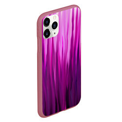 Чехол iPhone 11 Pro матовый Фиолетово-черные краски, цвет: 3D-малиновый — фото 2