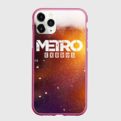 Чехол iPhone 11 Pro матовый МЕТРО, цвет: 3D-малиновый