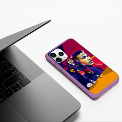 Чехол iPhone 11 Pro матовый Jr. Neymar, цвет: 3D-фиолетовый — фото 2