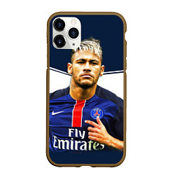 Чехол iPhone 11 Pro матовый Neymar: Fly Emirates, цвет: 3D-коричневый