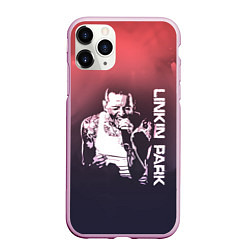 Чехол iPhone 11 Pro матовый Linkin Park Честер, цвет: 3D-розовый