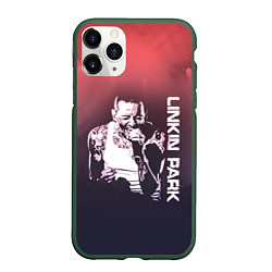 Чехол iPhone 11 Pro матовый Linkin Park Честер, цвет: 3D-темно-зеленый