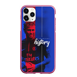 Чехол iPhone 11 Pro матовый Neymar History, цвет: 3D-малиновый