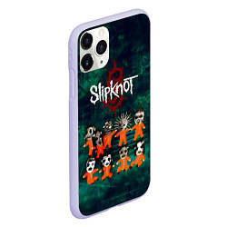 Чехол iPhone 11 Pro матовый Группа Slipknot, цвет: 3D-светло-сиреневый — фото 2