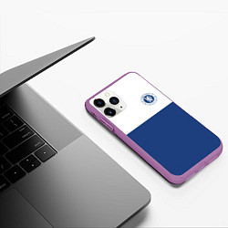 Чехол iPhone 11 Pro матовый Chelsea FC: Light Blue, цвет: 3D-фиолетовый — фото 2